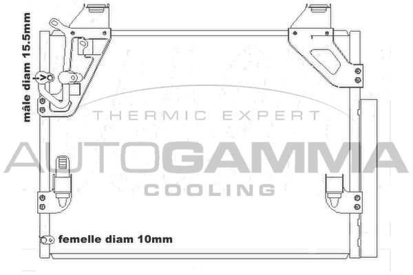 AUTOGAMMA Конденсатор, кондиционер 105552