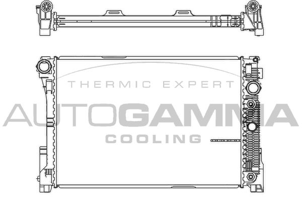 AUTOGAMMA Радиатор, охлаждение двигателя 105580