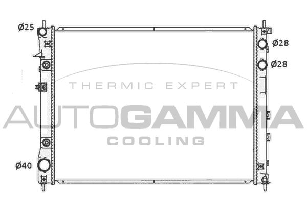AUTOGAMMA Радиатор, охлаждение двигателя 105652