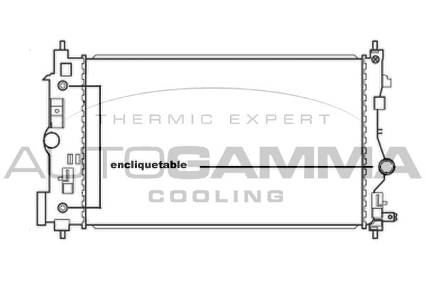 AUTOGAMMA Радиатор, охлаждение двигателя 105667
