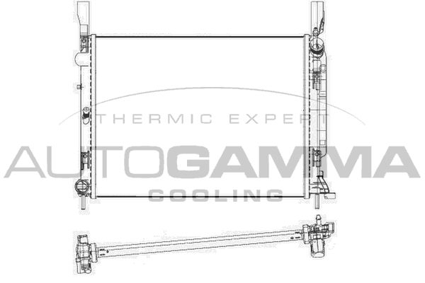 AUTOGAMMA Радиатор, охлаждение двигателя 105672