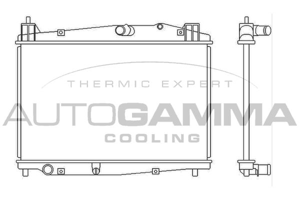 AUTOGAMMA Радиатор, охлаждение двигателя 105695