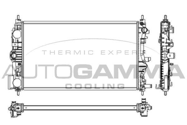 AUTOGAMMA Радиатор, охлаждение двигателя 105787