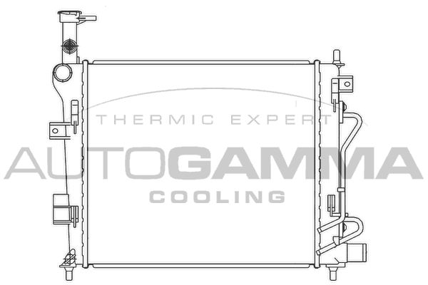 AUTOGAMMA Радиатор, охлаждение двигателя 105844