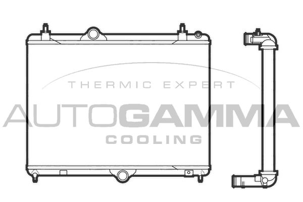AUTOGAMMA Радиатор, охлаждение двигателя 105987