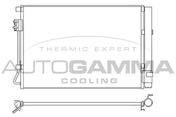 AUTOGAMMA Конденсатор, кондиционер 107153