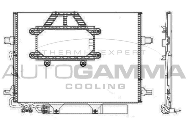 AUTOGAMMA Конденсатор, кондиционер 107356