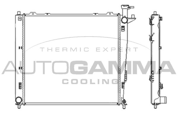 AUTOGAMMA Радиатор, охлаждение двигателя 107383