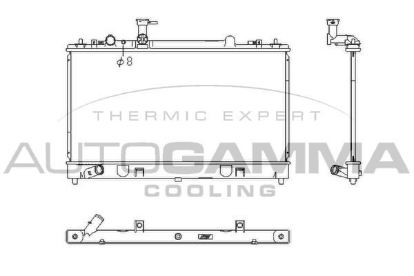 AUTOGAMMA Радиатор, охлаждение двигателя 107444