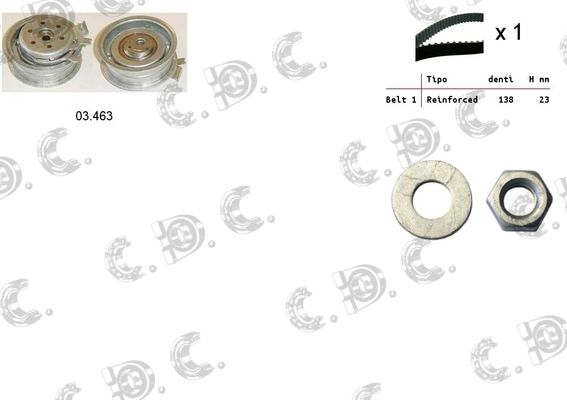 AUTOKIT paskirstymo diržo komplektas 04.5011