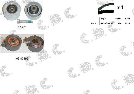 AUTOKIT paskirstymo diržo komplektas 04.5112