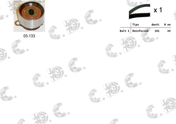 AUTOKIT paskirstymo diržo komplektas 04.5166