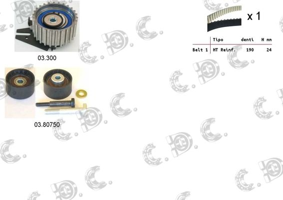 AUTOKIT paskirstymo diržo komplektas 04.5282