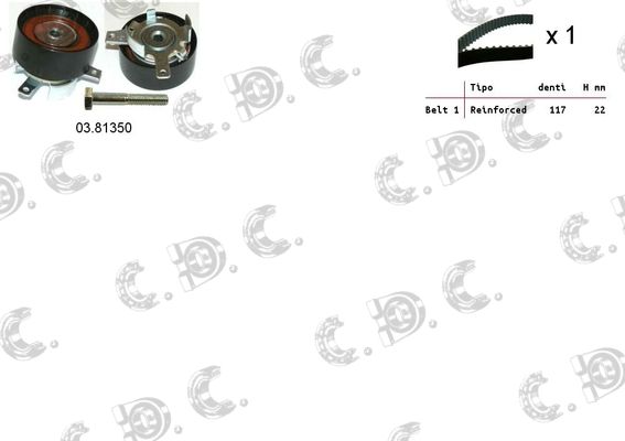 AUTOKIT paskirstymo diržo komplektas 04.5284