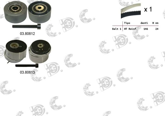 AUTOKIT paskirstymo diržo komplektas 04.5299