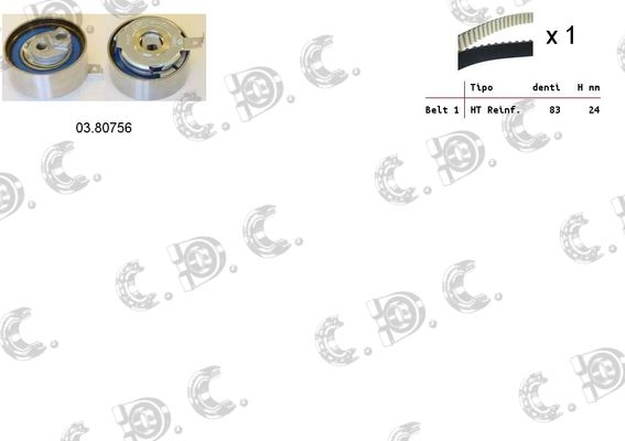 AUTOKIT paskirstymo diržo komplektas 04.5303