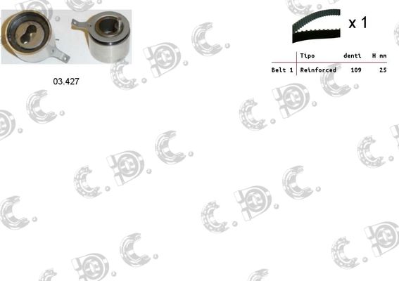 AUTOKIT paskirstymo diržo komplektas 04.5310