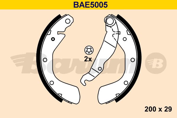 BARUM stabdžių trinkelių komplektas BAE5005