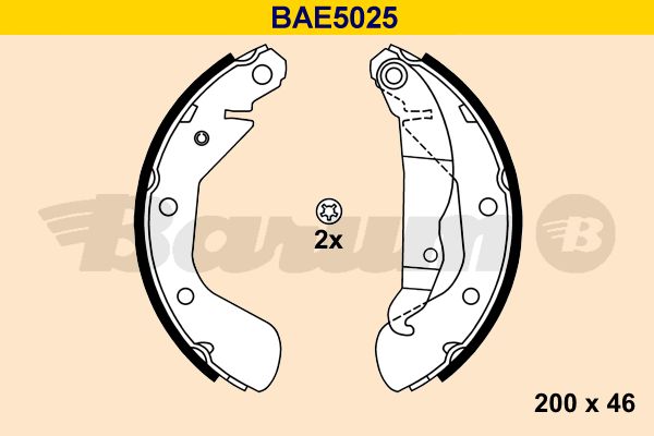 BARUM Комплект тормозных колодок BAE5025