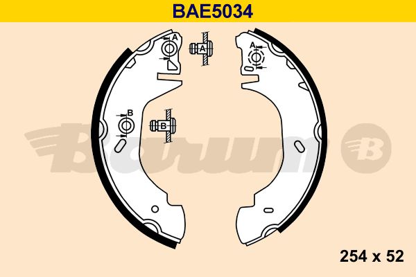 BARUM stabdžių trinkelių komplektas BAE5034