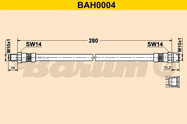 BARUM Тормозной шланг BAH0004