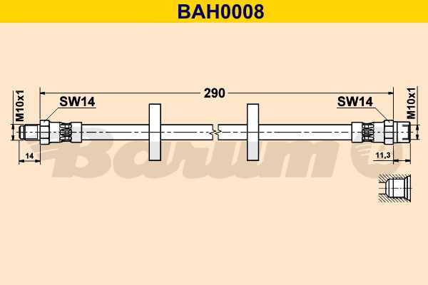 BARUM Тормозной шланг BAH0008