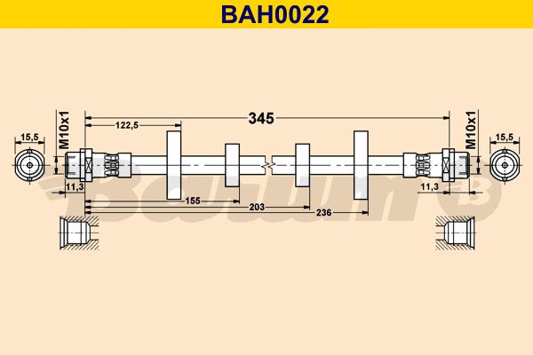 BARUM Тормозной шланг BAH0022