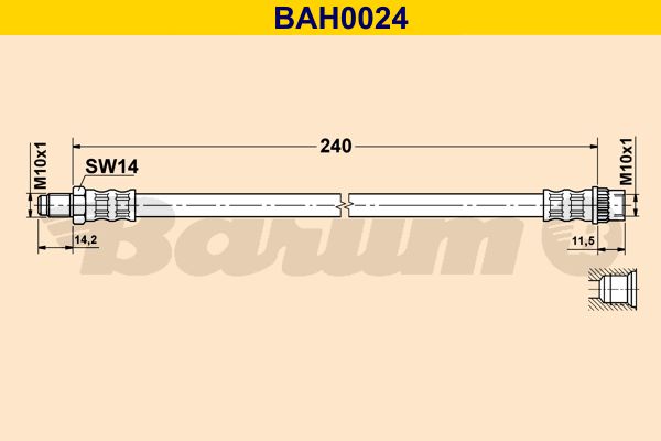 BARUM stabdžių žarnelė BAH0024