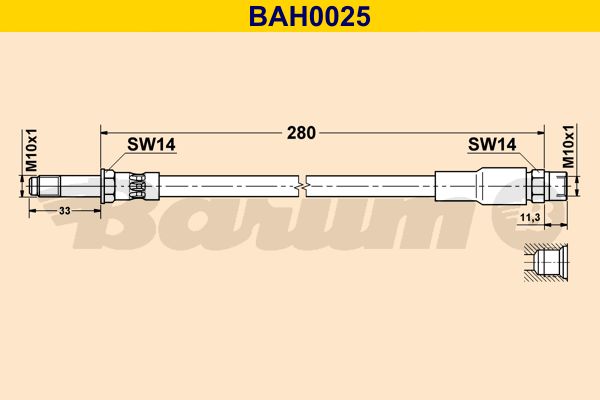 BARUM Тормозной шланг BAH0025