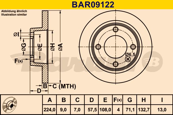 BARUM Тормозной диск BAR09122