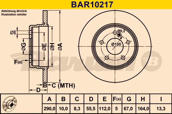 BARUM Тормозной диск BAR10217