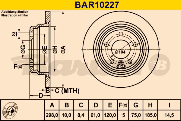 BARUM Тормозной диск BAR10227
