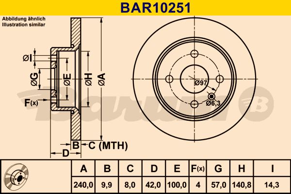 BARUM Тормозной диск BAR10251
