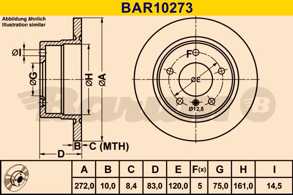 BARUM Тормозной диск BAR10273