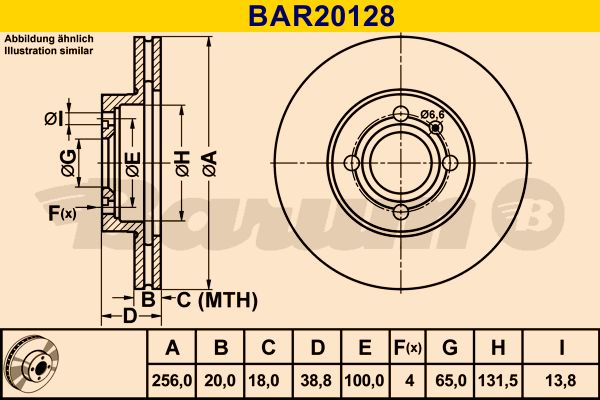 BARUM Тормозной диск BAR20128