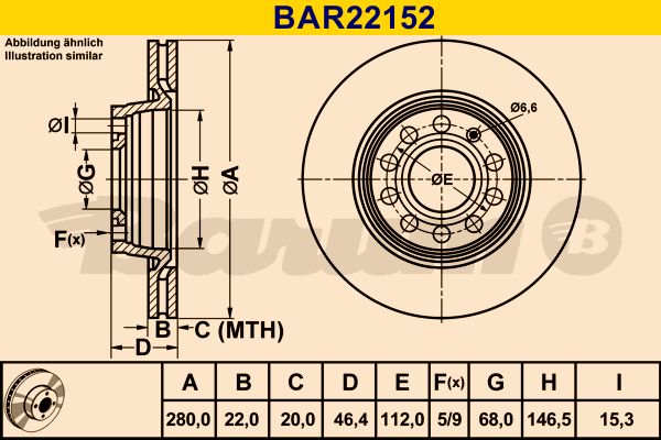 BARUM Тормозной диск BAR22152