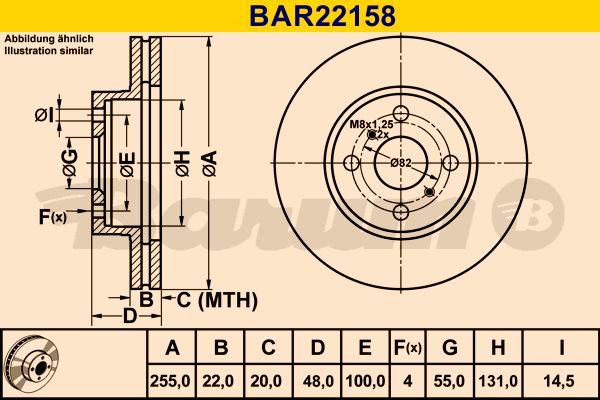 BARUM Тормозной диск BAR22158