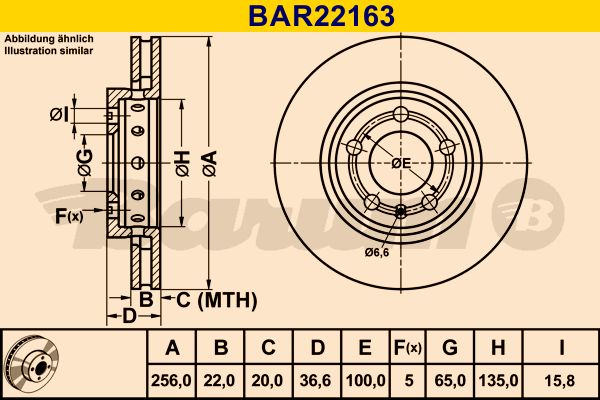 BARUM Тормозной диск BAR22163