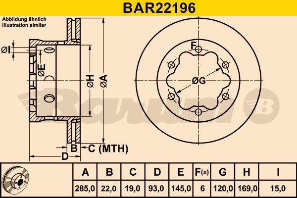 BARUM Тормозной диск BAR22196
