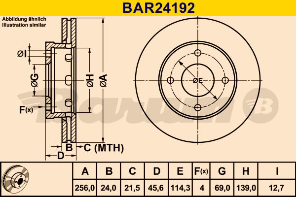 BARUM Тормозной диск BAR24192