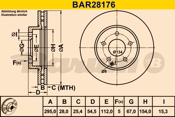 BARUM Тормозной диск BAR28176