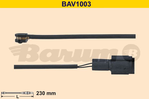 BARUM įspėjimo kontaktas, stabdžių trinkelių susidėvėjim BAV1003