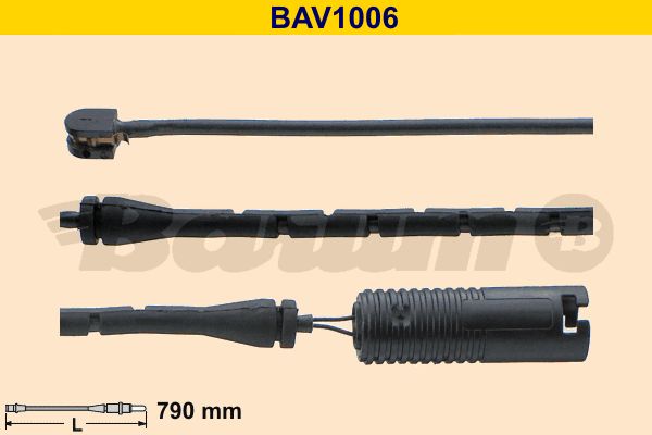 BARUM įspėjimo kontaktas, stabdžių trinkelių susidėvėjim BAV1006