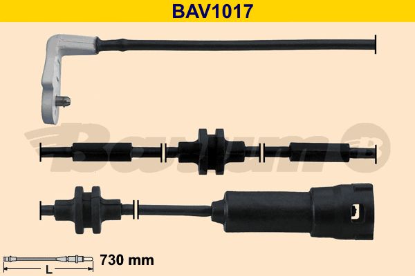 BARUM įspėjimo kontaktas, stabdžių trinkelių susidėvėjim BAV1017