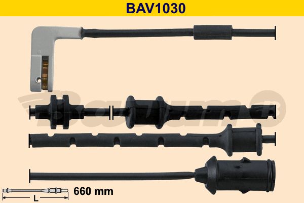 BARUM įspėjimo kontaktas, stabdžių trinkelių susidėvėjim BAV1030