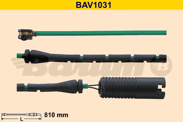 BARUM įspėjimo kontaktas, stabdžių trinkelių susidėvėjim BAV1031