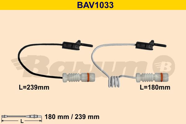 BARUM įspėjimo kontaktas, stabdžių trinkelių susidėvėjim BAV1033