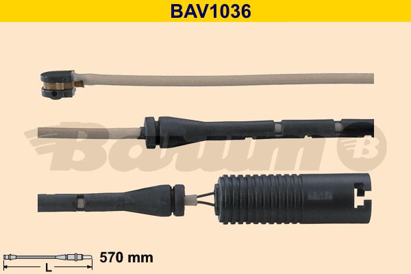 BARUM įspėjimo kontaktas, stabdžių trinkelių susidėvėjim BAV1036