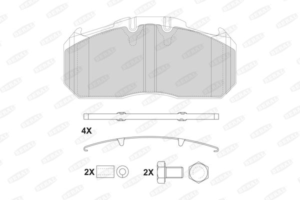 BERAL Комплект тормозных колодок, дисковый тормоз 2915630004145674