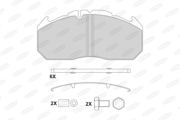 BERAL Комплект тормозных колодок, дисковый тормоз 2921028004145724